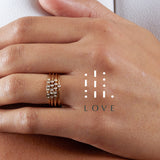 Fine Morse code jewellery - Mayfair 18ct gold ring