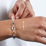 Sterling silver Morse code bracelets - Personalised gemstone jewellery