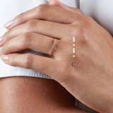 Fine Morse code jewellery - Mayfair 18ct gold ring