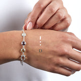 Sterling silver Morse code bracelets - Personalised gemstone jewellery