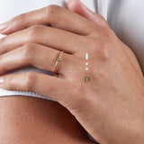 Fine Morse code jewellery - Mayfair 18ct gold ring