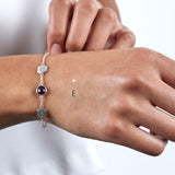 Sterling silver Morse code bracelets - Personalised gemstone jewellery