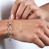 Sterling silver Morse code bracelets - Personalised gemstone jewellery