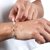Sterling silver Morse code bracelets - Personalised gemstone jewellery