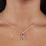 Sterling silver Morse code jewellery - Personalised gemstone pendant