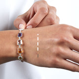 Sterling silver Morse code bracelets - Personalised gemstone jewellery
