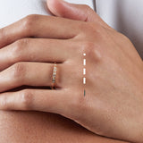Fine Morse code jewellery - Mayfair 18ct gold ring