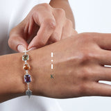 Sterling silver Morse code bracelets - Personalised gemstone jewellery