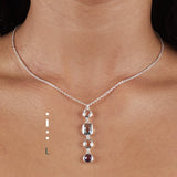 Sterling silver Morse code jewellery - Personalised gemstone pendant