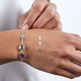 Sterling silver Morse code bracelets - Personalised gemstone jewellery