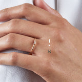 Fine Morse code jewellery - Mayfair 18ct gold ring