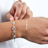 Sterling silver Morse code bracelets - Personalised gemstone jewellery