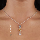 Sterling silver Morse code jewellery - Personalised gemstone pendant