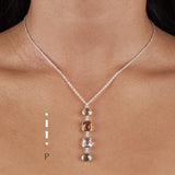 Sterling silver Morse code jewellery - Personalised gemstone pendant