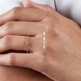 Fine Morse code jewellery - Mayfair 18ct gold ring