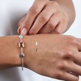 Sterling silver Morse code bracelets - Personalised gemstone jewellery