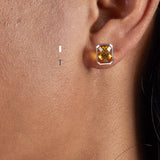 Sterling silver Morse code earrings - Personalised gemstone jewellery