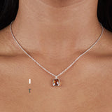 Sterling silver Morse code jewellery - Personalised gemstone pendant