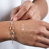 Sterling silver Morse code bracelets - Personalised gemstone jewellery