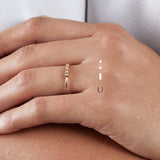 Fine Morse code jewellery - Mayfair 18ct gold ring