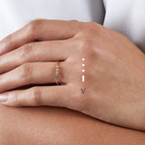 Fine Morse code jewellery - Mayfair 18ct gold ring