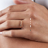 Fine Morse code jewellery - Mayfair 18ct gold ring