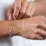 Sterling silver Morse code bracelets - Personalised gemstone jewellery