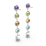 "4" Aquafiore Earrings - Silver