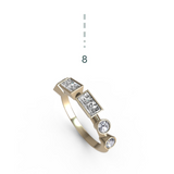 Unisex Ring 18ct Yellow Gold Morse Code Letter B Gift Personalised Made in UK