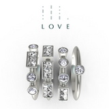 “LOVE” Amanti Rings - Platinum