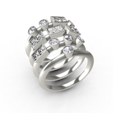 “LOVE” Amanti Rings - Platinum