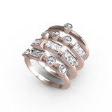 “LOVE” Amanti Rings - Rose Gold