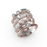 “LOVE” Amanti Rings - Rose Gold