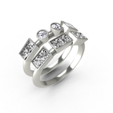 “XO” Amanti Rings - Platinum