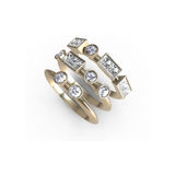 Unisex Ring 18ct Recycled Yellow Gold Morse Code Letters ILY I LOVE YOU
