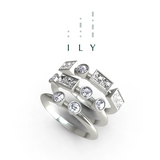“ILY” Amanti Rings - Platinum
