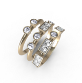 Unisex Ring 18ct Recycled Yellow Gold Morse Code Letters ILY I LOVE YOU