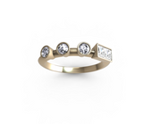 “v” Amanti Rings - 18ct Yellow Gold