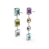 "XO" Aquafiore Earrings - Silver