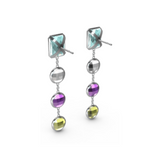 "B" Aquafiore Earrings - Silver