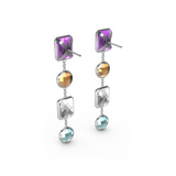 "C" Aquafiore Earrings - Silver