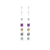 "C" Aquafiore Earrings - Silver