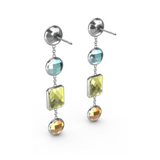 "F" Aquafiore Earrings - Silver