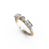 “k” Amanti Rings - 18ct Yellow Gold