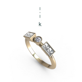 “k” Amanti Rings - 18ct Yellow Gold