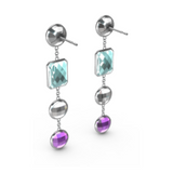 "L" Aquafiore Earrings - Silver