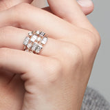 “XO” Amanti Rings - Platinum