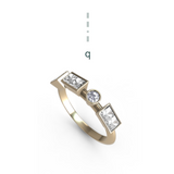 “q” Amanti Rings - 18ct Yellow Gold