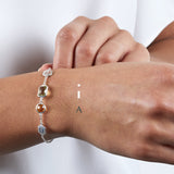 Sterling silver Morse code bracelets - Personalised gemstone jewellery