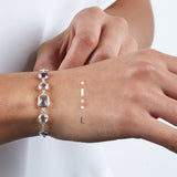 Sterling silver Morse code bracelets - Personalised gemstone jewellery